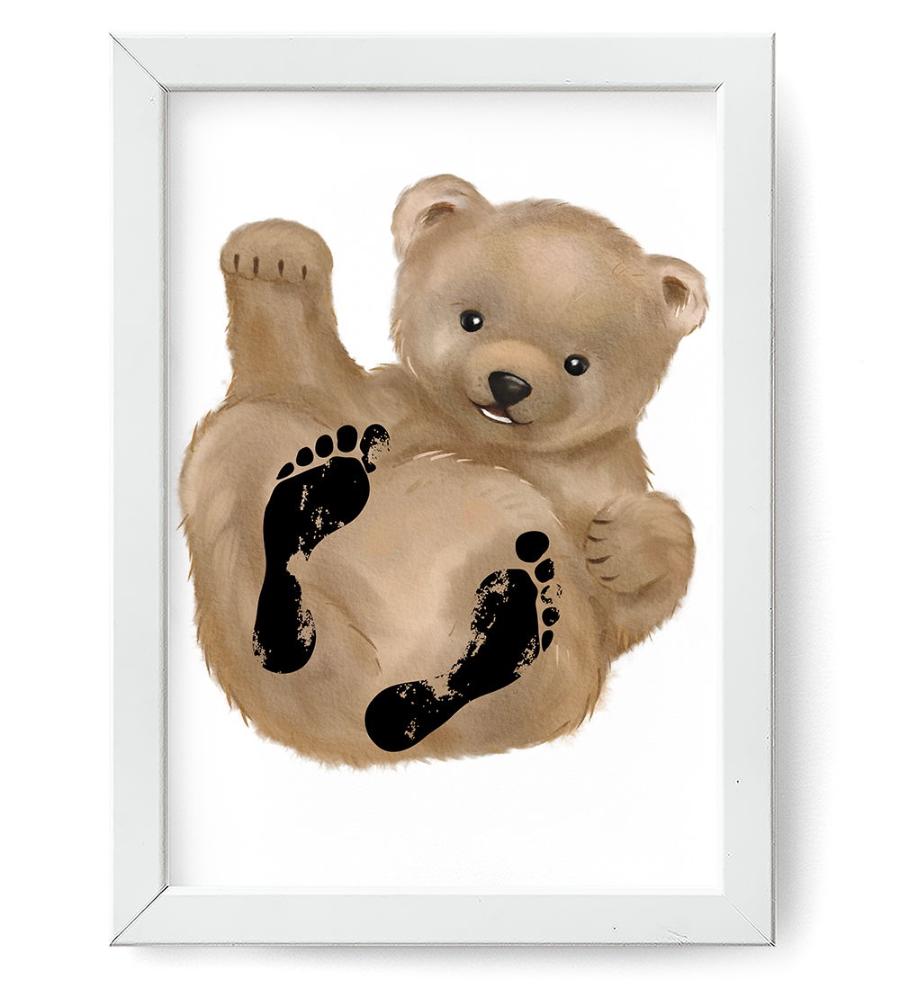 Fußabdruck Set für Babys - der knuddelige Bär