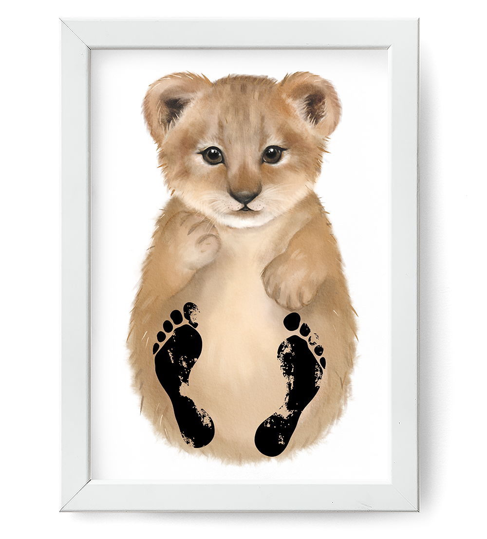 Fußabdruck Set für Babys - der verschmuste Löwe