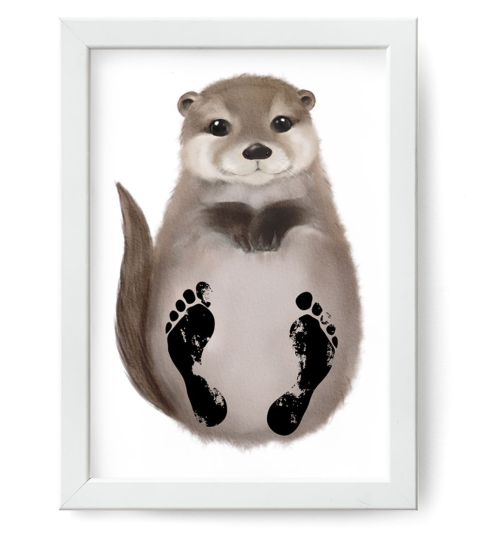 Fußabdruck Set für Babys - der zuckersüße Otter