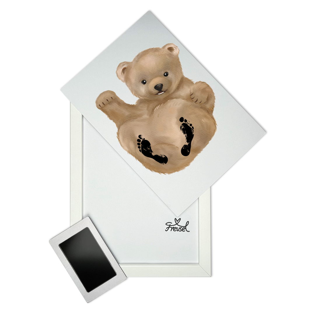 Fußabdruck Set für Babys - der knuddelige Bär